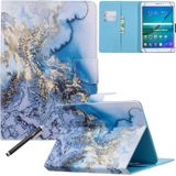6,5-7,5 inç Tablet için Evrensel Kılıf, 7,0 inç Samsung Galaxy Tablet, Amazon Kindle Fire 7/HDX 7 ve diğer Yaklaşık 17,5 cm Modeller için Newshine Renkli Cüzdan Stand Kılıfı - Mavi Mermer