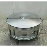 65 cm EKMEK-YUFKA-KATMER-GÖZLEME-BAZLAMA TANDIRI KALIN-ÇIKARILABİLİR- ÜST SAC ÇİFT KAT (EKMEĞİ YAKMAZ)