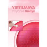 65 Cm Pilates Topu Ve Pompa Seti | 155-170 Cm Boy İçin Uygun Dayanıklı Anti-Slip Kırmızı