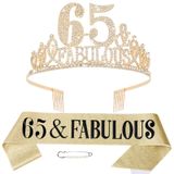 65. Doğum Günü Süslemeleri - Kuşak, Tiara & Muhteşem Kadınlar için Taç