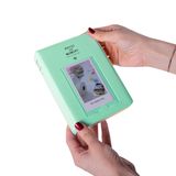 65 Fotoğraf Kapasiteli Pencereli Mavi Mint Instax Polakart Fotoğraf Albümü