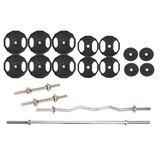 65 Kg Dokum Halter Vidali Dambil Set 150 Cm Uzun Bar Ve Z Barli Set
