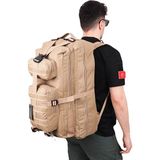 65 Lt Kamp Arazi Sırt Çantası - Aksesuar Fonksiyonlu Outdoor Çanta - Bej