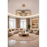65Lik Orbit Papatya Gold Kristal Modern Avize