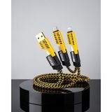 65W 4'ü 1 Arada Çoklu Şarj Kablosu – Usb-C, Usb-A, Lightning, Veri ve Şarj Desteği Yeni Nesil - belirtilmemiş - Çok Renkli