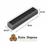 6,5x20x2,5 cm Asetat Kapaklı Tespih ve Takı Kutusu-Siyah (DEMONTE) (50 ADET)