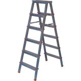 6+6 Basamaklı Çift Çıkışlı Galvanizli Profil Merdiven | Ev, Bahçe, Iş Yeri Için - 1 adet