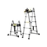 6+6 Basamaklı Çift Taraflı Teleskopik Alüminyum Merdiven 1.9M X 1.9M = 3.8 Metre
