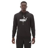 682700-01 Puma Power Graphic Hoodie Erkek Sweatshirt Siyah