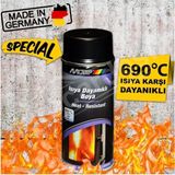 690 Derece Isıya Dayanıklı Boya Eksoz ve Soba Boyası Siyah - Mat Siyah