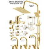 6901 Mutfak Lavabo Banyo Bataryaları Robot Duş Seti Aksesuarlar Siyah Beyaz Gold Krom Renkler Gold