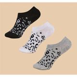 6'çift Kadın Leopar Desenli Spor Ayakkabı Sneaker Görünmez Çorap - 35 - 40 - Asorti