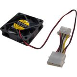 6cm 12V 4pin Ide Molex Kablolu Fan 6CMX6CMX1CM 12V 6cm Fan - Siyah