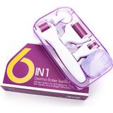 6in1 Dermaroller Göz&yüz&vücut Için Değiştirilebilir 5 Başlıklı Titanyum Derma Roller