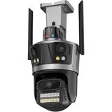 6k 12MP Full Hd Video Gece Görüş Wifi Açık Akıllı Ev Güvenlik Ptz Ip Alarmlı Kamera - Siyah