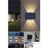 6ledli Solar Duvar Lambası Aplik Güneş Enerji Gün Işığı 2 Li Set