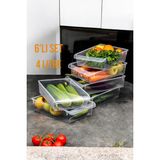 6'lı 4 Litre Dolap Içi ve Buzdolabı Içi Düzenleyici Banyo Mutfak Organizeri 20X32X7 cm