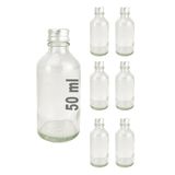6’lı 50 ml Gümüş Metal Kapaklı Cam Zencefil Shot Şişesi Söz Nişan Hediyelik Kolonya Şişesi C1-1-149