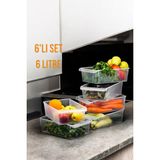 6'lı 6 Litre Dolap Içi ve Buzdolabı Içi Düzenleyici Banyo Mutfak Organizeri 20X32X7 cm
