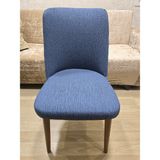 6lı A++ Kalite Jakarli Ağaç Desen Esnek Lastikli Oval Sandalye Kılıfı 6 Adet - 40 x 45 x 65 cm - İndigo