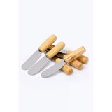 6Lı Ahşap Saplı Mini Reçel Ve Tereyağı Bıçağı Ahşap Saplı Spatula Seti Kahvaltı Bıçağı
