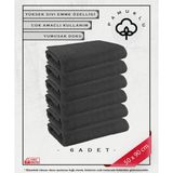6'lı Antrasit Fitness Havlu Seti Koyugri- Hassas Ciltlere Özel 50*90 cm - 50 x 90 cm - Antrasit - Koyu Gri - Gri