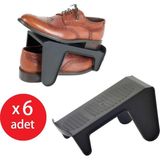 6'lı Ayakkabı Düzenleyici Rampa - Siyah