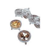 6'lı Ayaklı Kristal Cam Sunumluk Çerezlik Kase Sofra Sunum Kahvaltı Seti (8X8X5 CM)