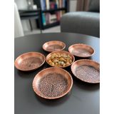 6'lı Bakır Çerezlik-Kahvaltılık-Reçellik-Sunumluk Set (10 cm x 2,3 cm)