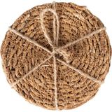 6'lı Bardak Altlığı 10 cm - Bej - RENKSİZ