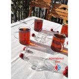 6lı Borosılıkat Cam Kupa Çay Bardak 200 Ml Kulplu Çay Bardağı Sade Şeffaf