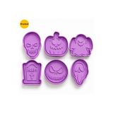 6'lı Cadılar Bayramı Halloween Temalı Kurabiye Ve Şeker Hamuru Kalıbı Seti - 3D Baskılı Şekillendirici