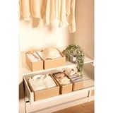 6'lı Çekmece Içi Düzenleyici Organizer Set - Çok Amaçlı Dolap Içi Kutu Seti - Bej Martı - 28 x 28