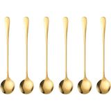 6'lı Çelik Gold Tatlı Latte ve Dondurma Kaşığı, 18 Cm, Şık ve Dayanıklı - Seçenek 1
