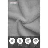 6'Lı Düz Gri Banyo Havlusu - 70X140 Cm, 490 Gr, %100Pamuk, Spa Ve Otel Havlusu