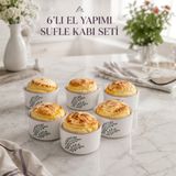 6'lı El Yapımı Seramik Sufle Kabı Seti, Fırına Dayanıklı Ramekin Krem Brüle ve Mağma Kek Kalıbı, Çerezlik Meze ve Sosluk Kase, Sunum Kabı Seti, Lavanta-*