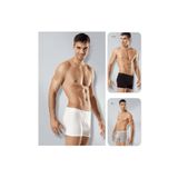 6`lı Erkek Penye Düğmeli Boxer - Füme - L-3