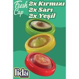 6'lı Esnek Saklama Kabı Seti, Meyve, Sebze, Soğan, Limon ve Domates Için Uygun - Seçenek 1