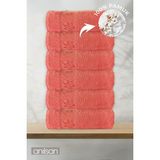 6'lı Flora Pembe Banyo Havlusu - 70X140CM, 490GR, %100PAMUK, Spa ve Otel Havlusu - 70 x 140 cm