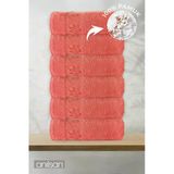6'Lı Flora Pembe Banyo Havlusu - 70X140cm, 490Gr, %100Pamuk, Spa Ve Otel Havlusu