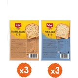 6'lı Glutensiz Ekmek Seti Pan Blanco Pan Multigrano 250G 6 Adet Dilimli Ekmek