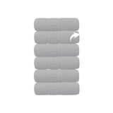 6'Lı Greek Gri El Havlusu - 50X90 Cm, 225 Gr, %100 Pamuk, Spa Ve Otel Havlusu