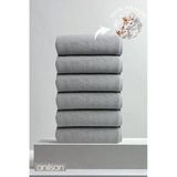 6'Lı Gri El Havlusu - 50X90 Cm, 225 Gr, %100 Pamuk, Spa Ve Otel Havlusu