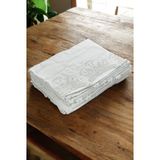 6lı Güpürlü %100 Pamuklu El ve Yüz Havlusu Seti 30x50 cm Beyaz