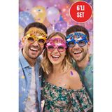 6’lı Happy Birthday Cupcake Parti Gözlüğü – Doğum Günü Eğlenceli Fotoğraf Aksesuarı