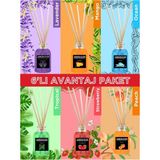 6'lı Indirim Seti Çubuklu Oda Kokusu 50 ml Reed Diffuser 50 ml x 6 Adet