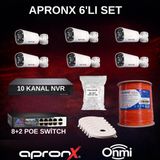 6’Lı Ip Mikrofonlu Güvenlik Kamera Seti