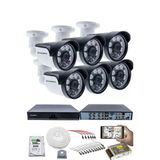 6'Lı Kamera Seti 5Mp Sony Seculensli 1080P, 6 Atom Led, Full Hd Ahd Güvenlik Kamerası Seti , Gece Görüşlü, Ip66 Plastik Kasa