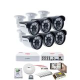 6'Lı Kamera Seti 5Mp Sony Seculensli 1080P, 6 Atom Led, Full Hd Ahd Güvenlik Kamerası Seti , Gece Görüşlü, Ip66 , V1