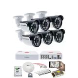 6'Lı Kameralı Güvenlik Kamerası Seti - 5Mp Sony Seculensli 1080P Ahd, 8 Warm Led, Colorvu Gece Renkli Görüş, V1